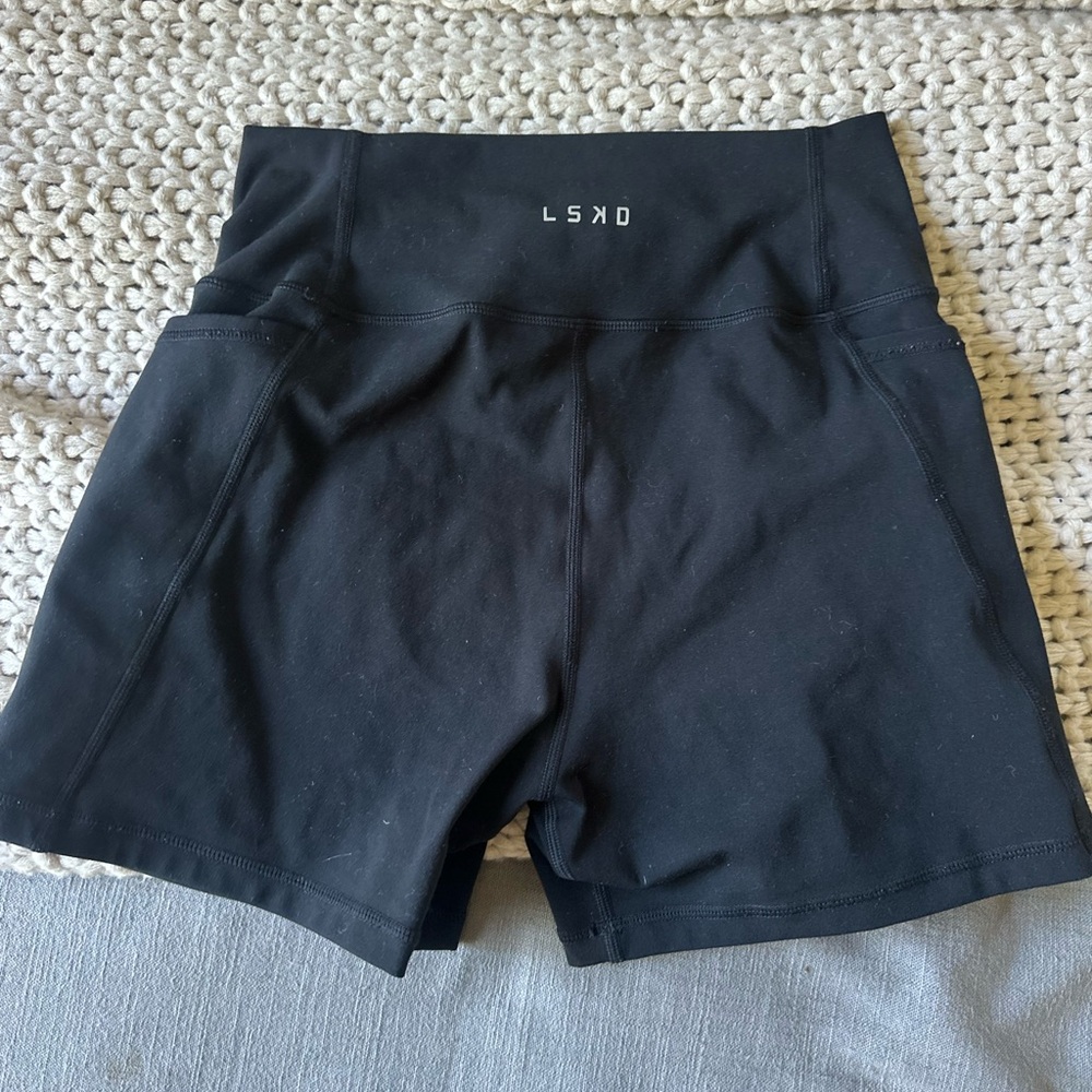 LSKD Women's Black Athletic Shorts
